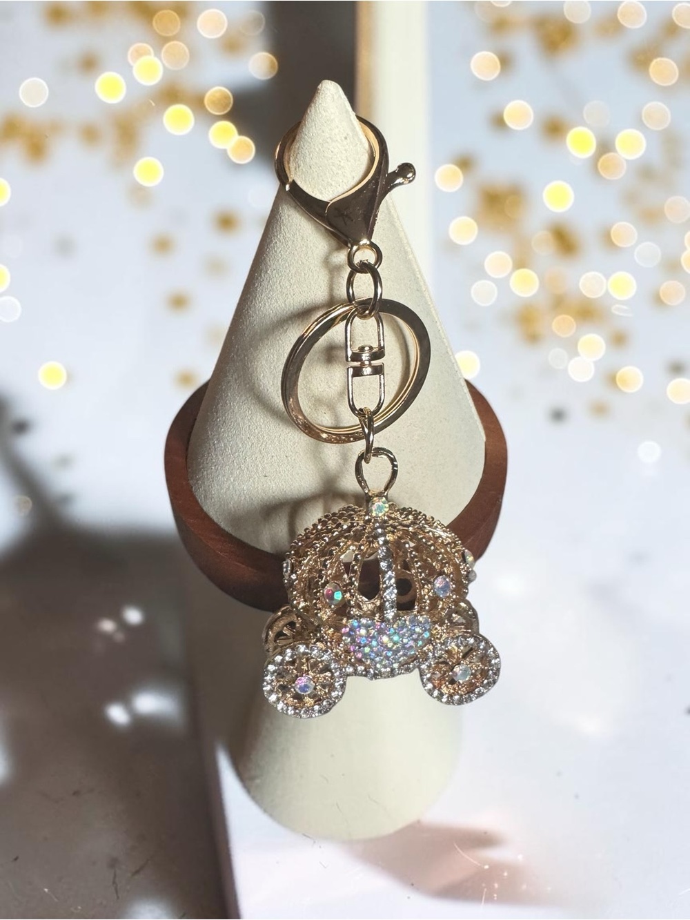 Crystal Carriage Keychain Charm - NIP